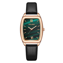 Load image into Gallery viewer, Christmas Gift New stock! ! Women Watches Fashion Square Ladies Quartz Watch Bracelet Set Green Dial Simple Rose Gold Mesh Luxury Women Watches
