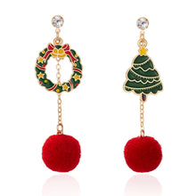 Load image into Gallery viewer, Christmas Gift 2021 New Style Christmas Drop Earrings For Women Santa Claus Snowman Fur Ball Pendant Earring Girls New Year Party Jewelry