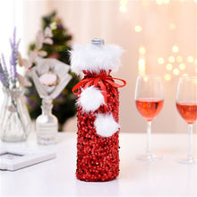 Load image into Gallery viewer, Christmas Gift Christmas Wine Bottle Cover European Style Flannel Sequins Ornaments Champagne Bottle Cover Home Decor New Year Table Decoration
