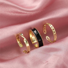 Load image into Gallery viewer, Hiphop Gold Chain Rings Set For Women Girls Punk Geometric Simple Finger Rings 2021 Trend Jewelry Party 1124