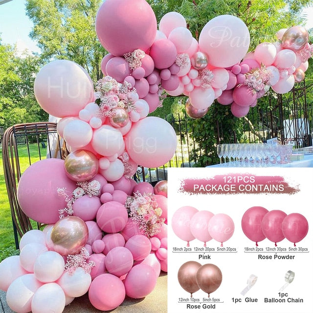 Skhek  Purple Macron Balloon Garland Arch Kit Wedding Birthday Party Decoration Girl Confetti Latex Balloons Birthday Baby Shower Decor