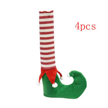 Load image into Gallery viewer, 4pcs/set Elastic Elves Table Chair Legs Feet Sock Sleeve Cover Floor Protector DIY Party Gift Sock Christmas Decoration for Home