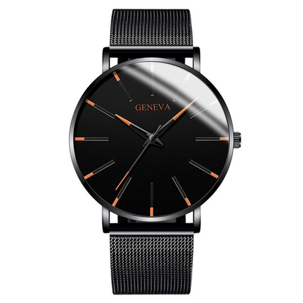 Christmas Gift Minimalist Men's Fashion Ultra Thin Watches Simple Men Business Mesh Belt Quartz Watch Male Wristwatches Clock Relogio Masculino