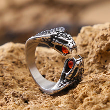 Load image into Gallery viewer, Skhek New Store Retro Stainless Steel Snake Ring For Men Women Cool Punk Gothic Ring Fashion Unisex Snake Ring Wholesale