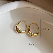 Load image into Gallery viewer, Christmas Gift XIYANIKE 925 Sterling Silver Stud Earrings for Women French Trendy Gold Plated C Shape Earring Bride Jewelry Prevent Allergy
