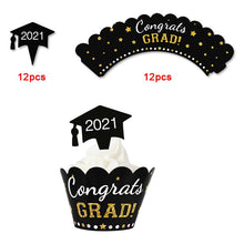 Load image into Gallery viewer, Skhek 1Pcs Black Gold Graduation Frame Graduation Party Booth Props Graduation Photo Decor DIY Photo Props Graduation Party Supplies