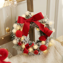 Load image into Gallery viewer, Skhek 30CM Garland Christmas Decorations Wreath Artificial Rattan Hanging Garland With LED Light Front Door Home Party New Year 2023 xj1221
