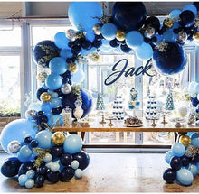 Load image into Gallery viewer, 106pcs New Retro Color Navy Blue  Balloons Garland Gold Silver Confetti Balloon Arch Birthday Wedding Christmas Party Decor