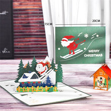 Load image into Gallery viewer, Christmas Card Santa Ride Xmas Festival New Year Card Winter Holiday Greeting Cards with Envelopes