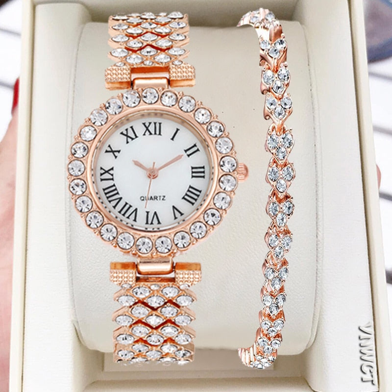 Wrist Watches Bracelet Set | Women Watch Bracelet Girl | Fashion Girl Bracelet  Watch - 2 - Aliexpress