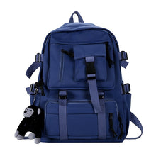 Load image into Gallery viewer, Skhek Back to school supplies Preppy Style Black Backpack Unisex Women Men Backpack Nylon Waterproof Multi-Pocket Design Mochilas Teenagers Shoulder Bag
