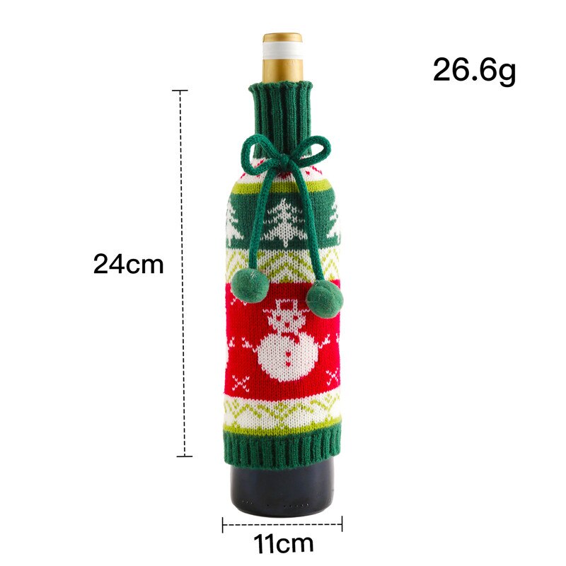 Christmas Wine Bottle Cover Snowman Elk Old Man Merry Christmas Decorations For Home Xmas Navidad Ornament New Year 2022 Gifts