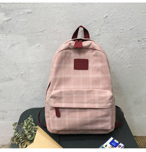 Load image into Gallery viewer, Skhek Back to school supplies Fashion Girl College School Bag Casual New Simple Women Backpack Striped Book Packbags For Teenage Travel Shoulder Bag Rucksack