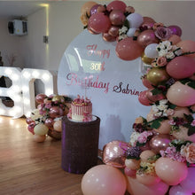 Load image into Gallery viewer, 105pcs Retro pink balloon garland kit Peach chrome Metallic balloon arch for Birthday Wedding Party Decorations Baby Shower girl
