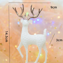 Load image into Gallery viewer, Plastic Crystal Deer Christmas Forest Elk White Flash Gold Dessert Table Decor Merry Christmas Decor For Home Kids Naviidad Gift