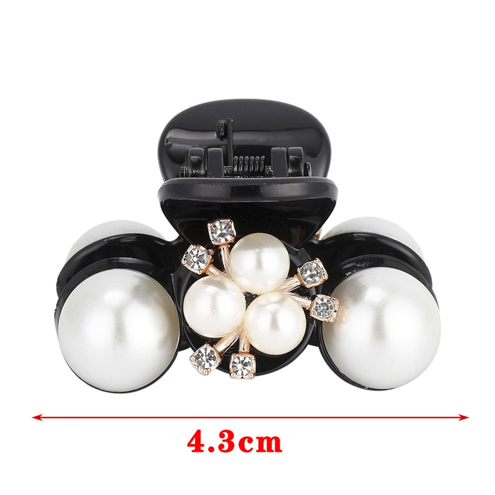2021 New Hyperbole Big Pearls Acrylic Hair Claw Clips Big Size Makeup Hair Styling Barrettes for Women Hair Accessories