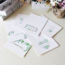 Load image into Gallery viewer, Leaf Floral Thank You Notes Cards with envelope stickers custom Invitations Blank inside Greeting Cards postcards Gift Card
