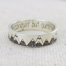 Load image into Gallery viewer, Vintage Simplicity Carved Mountains Ring for Women Men Bohemian Delicate Mountains Handmade Ring for Female Gift