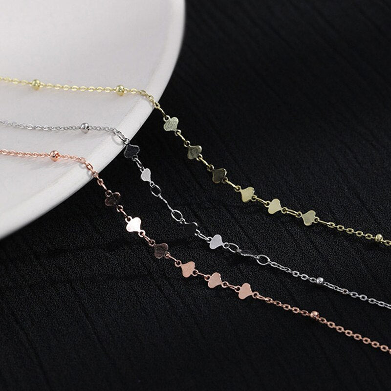 Trendy 925 Sterling Silver Peach Heart Choker Necklace Women Clavicle Chain Short Choker Necklace Fine Jewelry Wedding Gift