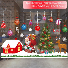 Load image into Gallery viewer, Merry Christmas Decor Window Stickers Santa Elk Wall Sticker For Christmas Home Door Window Display Decor Happy New Year 2021