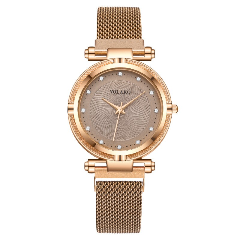 Christmas Gift Luxury Creative Diamond Dial Women Watches Fashion Rose Gold Magnet Buckle Ladies Quartz Wristwatches Simple Female Watch Gifts