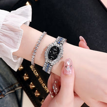 Load image into Gallery viewer, Christmas Gift New Ladies watch bracelet square watch full diamond ladies watch fashion casual starry sky watch