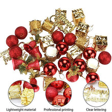 Load image into Gallery viewer, Christmas Gift 32Pcs Christmas Decoration Multiple Styles Christmas Balls Bells Small Pendant DIY Holiday Party Decoration New Year 2022 Gift