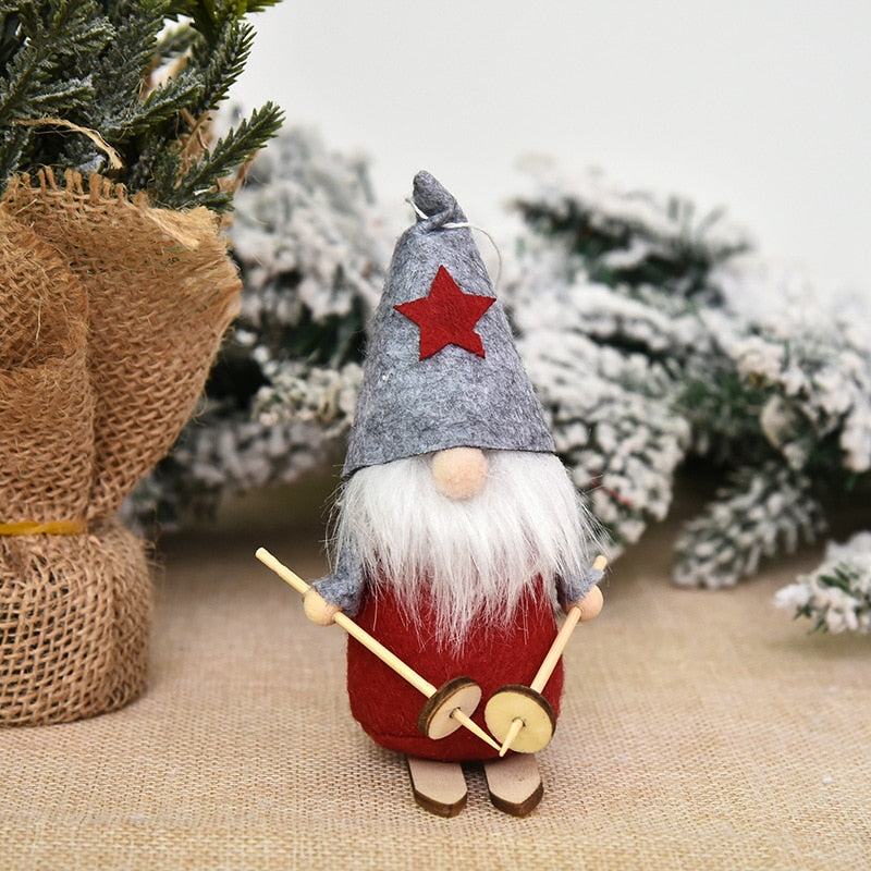 Christmas Gift Christmas Ski Santa Claus Gnomes Dolls New Year 2022 Gifts Xmas Toys Christmas Decorations for Home Navidad 2021 Ornaments Natal