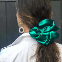 Load image into Gallery viewer, Oversized Stain Hair Scrunchies Women Silk Scrunchie Elastic Hair Bands Girls Headwear Donut Grip Loop Ponytail Holder