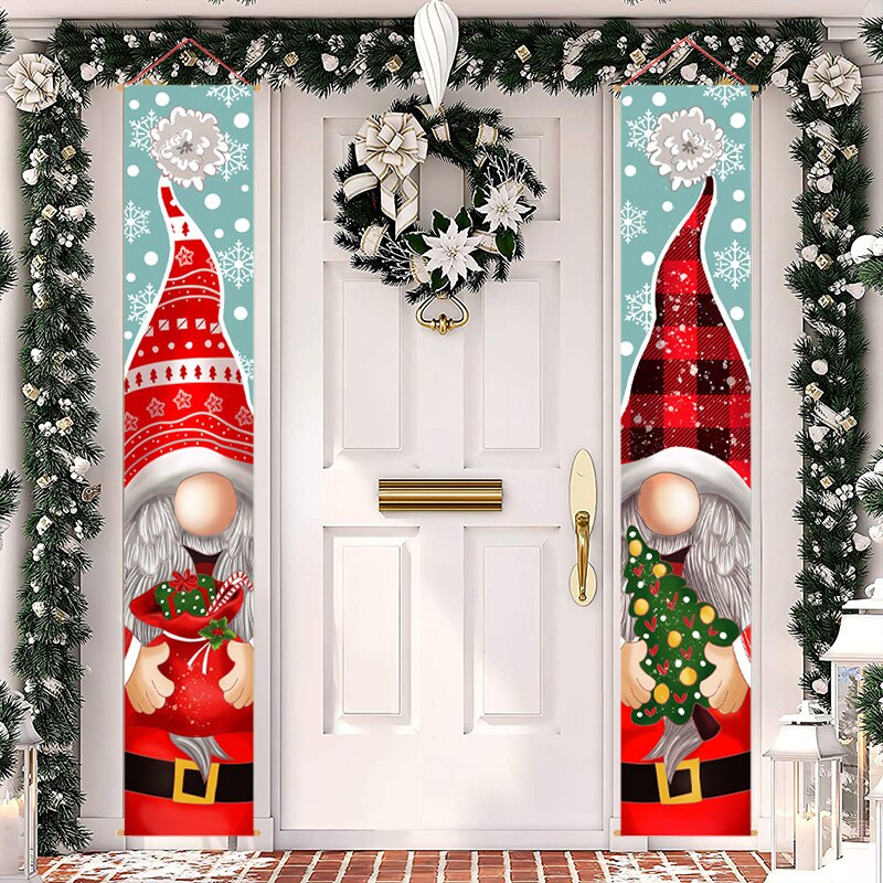 Nutcracker Soldier Christmas Door Banner Ornament Santa Claus Merry Christmas Decorations For Home Navidad Gift New Year 2022