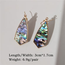 Load image into Gallery viewer, Skhek 2022 Pearl Abalone Shell Geometric Oval Round Snake-Shaped Pendant Drop Earrings For Women Europe And American Jewelry
