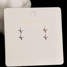 Load image into Gallery viewer, Christmas Gift HI MAN S925 Sterling Silver Simple Stars Stud Earrings Women Fashion Temperament Party Jewelry