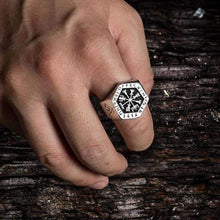 Load image into Gallery viewer, Skhek Viking Valknut Jewelry Rings Valknut Norse Spirit Stainless Steel Gothic Vegvisir Jewelry For Man Gift Dropshipping Party Gift