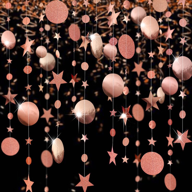 Christmas Gift Christmas 4M Twinkle Star Paper Garland Hanging Navidad 2021 Ornaments Xmas Decorations for Home Noel Natal New Year Supplies