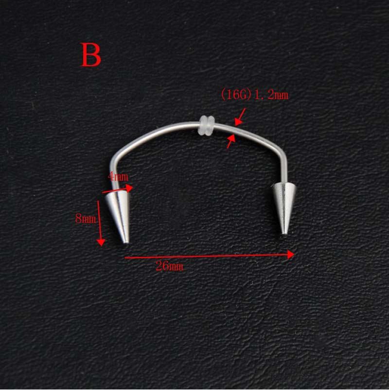 1PC Dracula Nail Surgical Steel Smiley Piercing Jewelry Septum Piercing Body Decorations Vampire Fangs  Zombie Teeth
