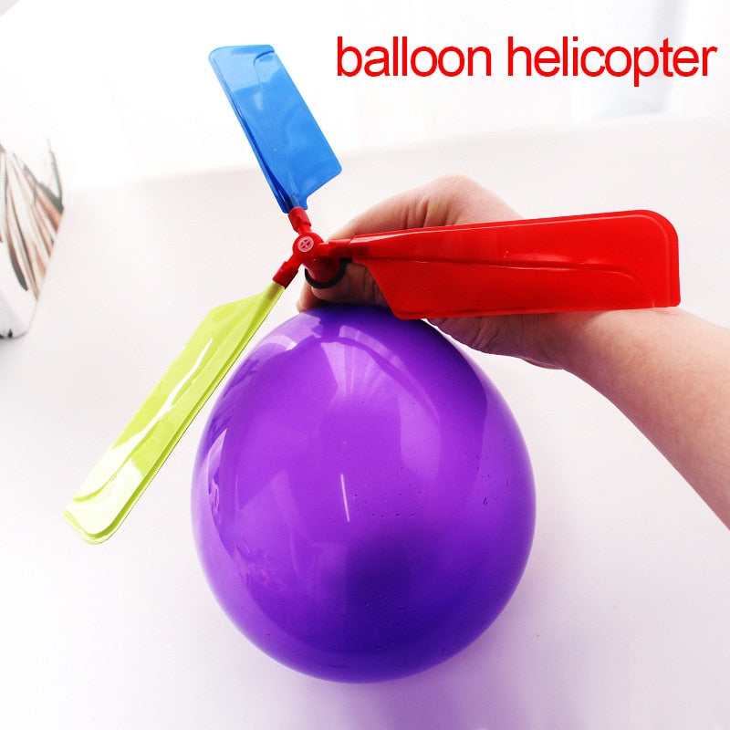 Funny Air Balloon Helicopter Toy Interesting Portable Outdoor Flying Helicopter Ballon For Kids Children Day Birthday Party Gift
