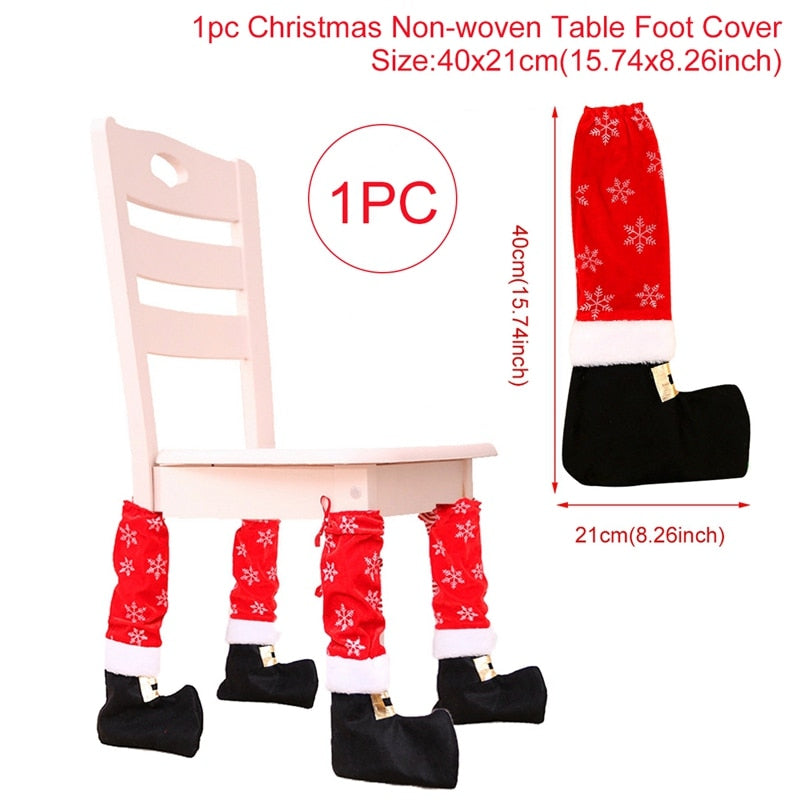 Christmas Gift PATIMATE Christmas Chair Foot Cover Merry Christmas Decorations For Home 2021 Christmas Ornaments Navidad Natal Gift New Year