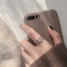 Load image into Gallery viewer, Trendy 925 Sterling Silver Star Moon Ring double-layer Twist Multi-layer Opening Index Finger Ring Ajustable Women Fine Jewelry