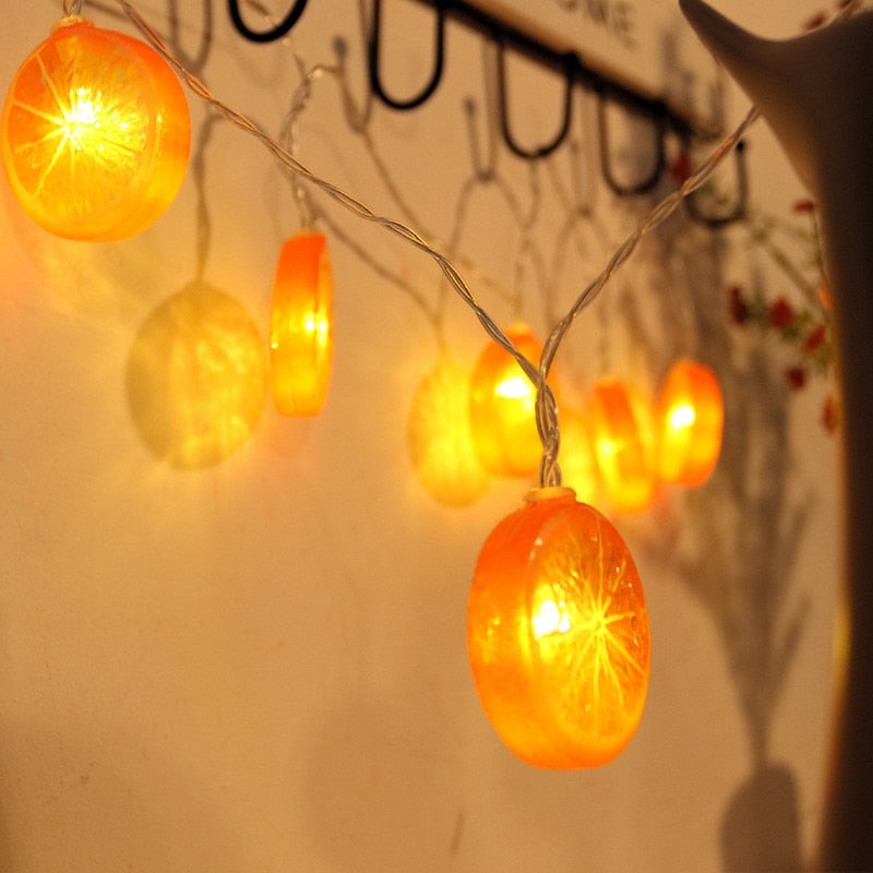 Chirstmas Decoration Lemon Light String LED Garland Light Indoor Use Battery/usb Holiday Fairy Lights For Wedding New Year
