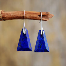 Load image into Gallery viewer, Skhek Lapis Lazuli Drop Earrings For Women 2022 Trend Trapezoid Fashion Stone Earring Elegant Bold Jewelry Valentines Day Gifts