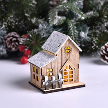 Load image into Gallery viewer, Christmas LED Light Wooden House Luminous Cabin Merry Christmas Decorations for Home DIY Xmas Tree Ornaments Kids Gift New Year