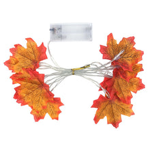 Load image into Gallery viewer, Christmas Gift Thanksgiving Maple Leaves Artificial Fall Maple Leaves String Lights Garland Halloween Autumn Leaves Decoration Wedding Decor