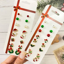 Load image into Gallery viewer, Christmas Gift New Trend Christmas Earring Set For Women Fashion Christmas Tree Snowflake Socks Dripping Earring Set Jewelry Party Gifts