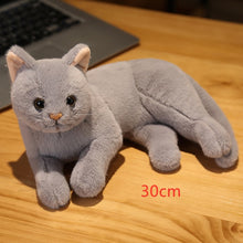 Load image into Gallery viewer, Skhek 26/30/40cm Cute Real Life Plush Cats Doll Stuffed Lying Cat Plush Toys for Children Baby Doll Kids Birthday Gift Home Decoration