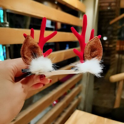 New Christmas Antlers Hairband Girl Hairpin Headdress Valentine's Day Christmas Gift Beautiful Cheap Kawaii Girl