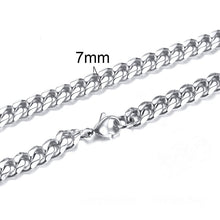 Load image into Gallery viewer, Skhek  CUBAN LINK 3 TO 7 MM  STAINLESS STEEL NECKLACE FOR MEN CHOKER JEWELRY
