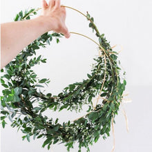 Load image into Gallery viewer, Christmas Gift Christmas Garland  Wreath Gold Metal Iron Floral Hoop Hanging Ornament DIY Wedding Decor Home Decorations for Christmas Natal