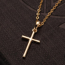 Load image into Gallery viewer, Fashion Sweater Cross Necklace For Women Men Ladies Gold Silver Color Chain Pendant Necklaces Christian Jewelry Gifts
