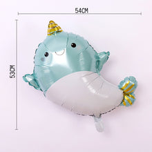 Load image into Gallery viewer, Skhek Baby Shower Ocean Theme Party Decoration Mermaid Balloon Aluminum Foil Package Children&#39;s Birthday Party Aluminum Film Balloon