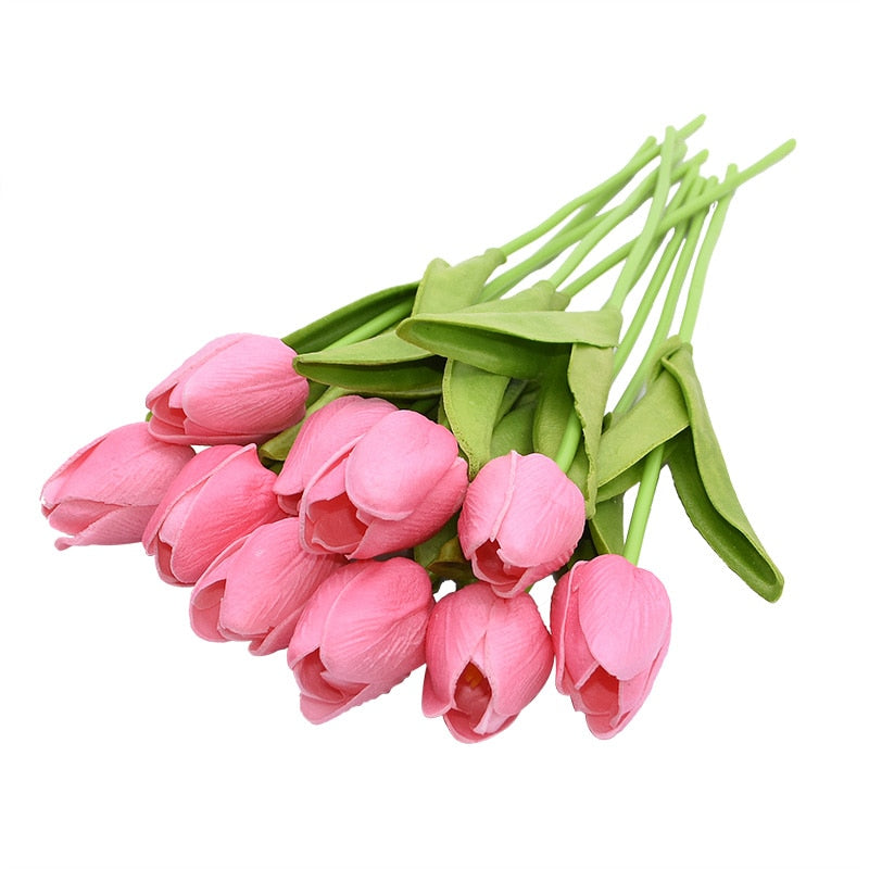 5/10pcs Artificial Tulips Flowers Home Garden Decoration Real Touch Flower Bouquet Birthday Party Wedding Decoration Fake Flower